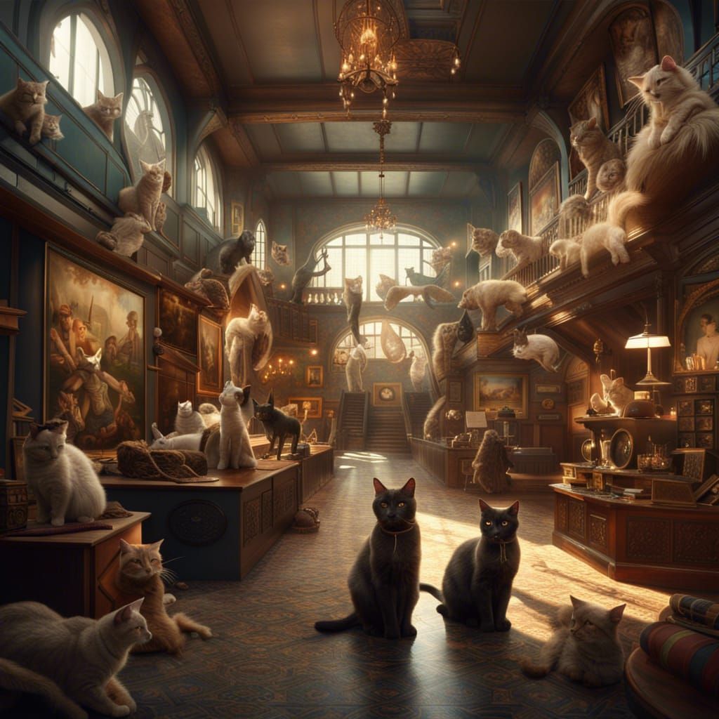bizzarre cats museum  by @Duke