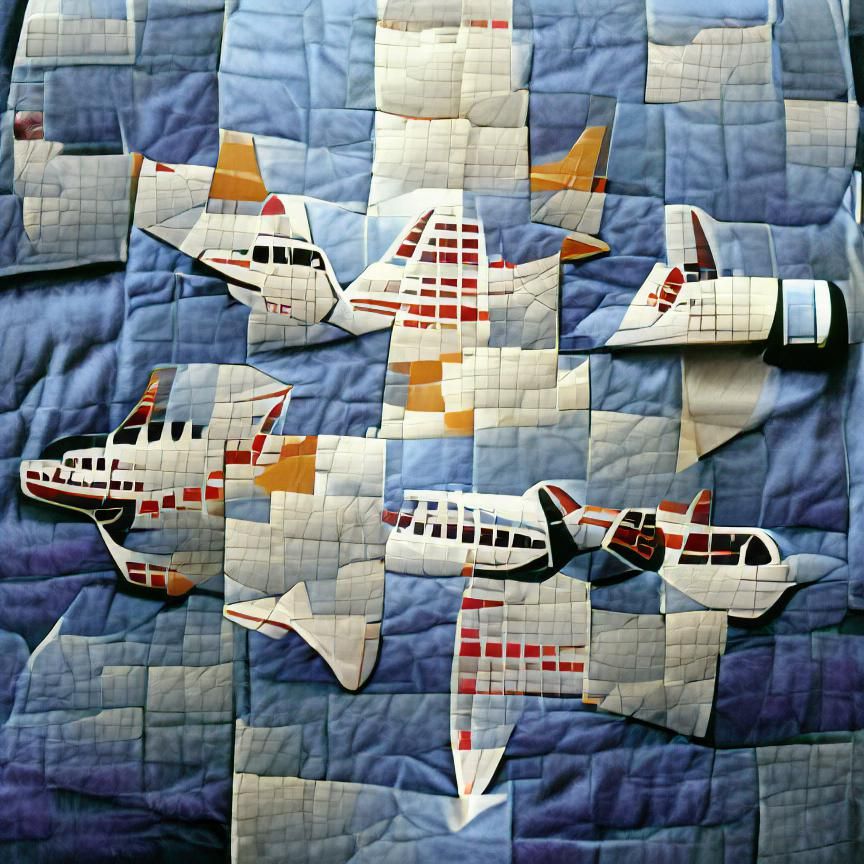 Plane quilt pattern