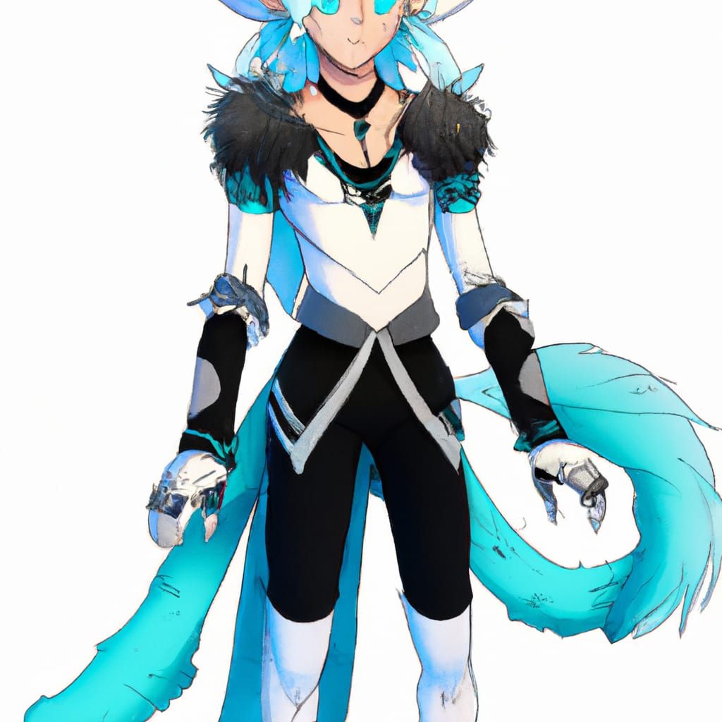 Aqua Fox Boy - AI Generated Artwork - NightCafe Creator