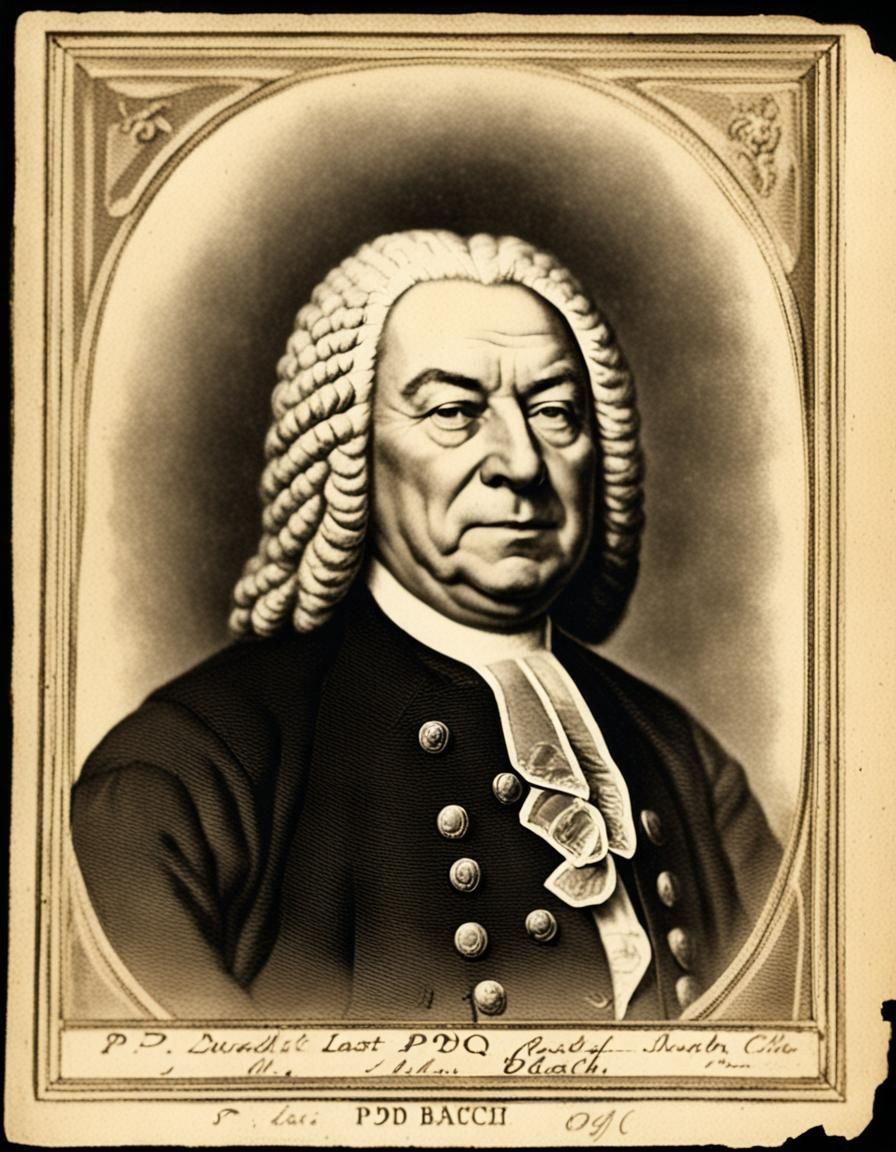 Last known photograph of P. D. Q. Bach AI Generated Artwork