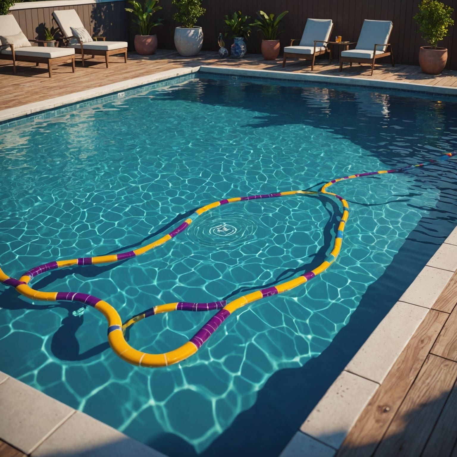 Beautiful backyard pool Hyperrealistic, splash art, concept ...