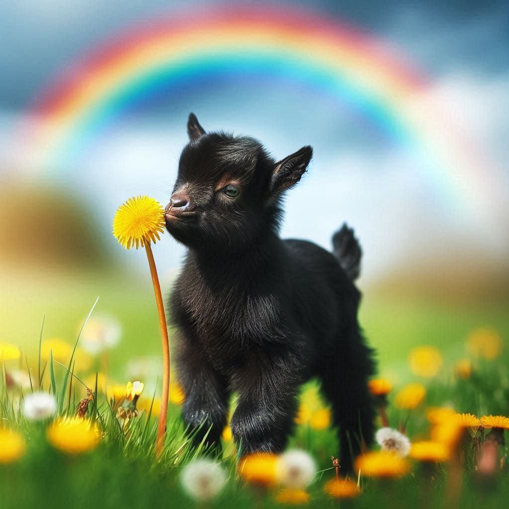 Dwarf Baby Black Goat