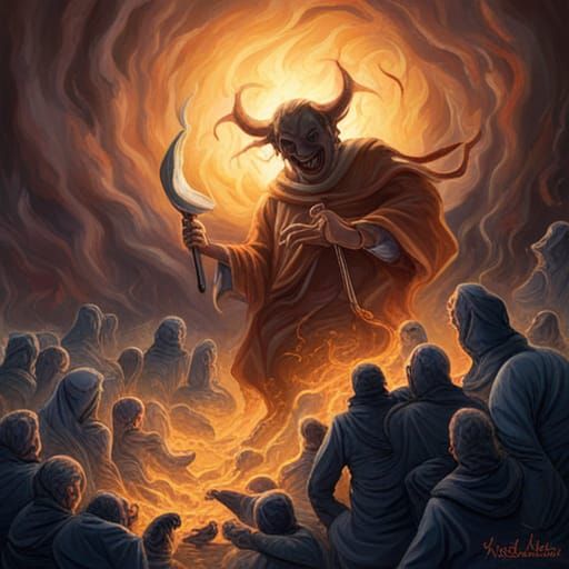 the antichrist laughs as the world burns