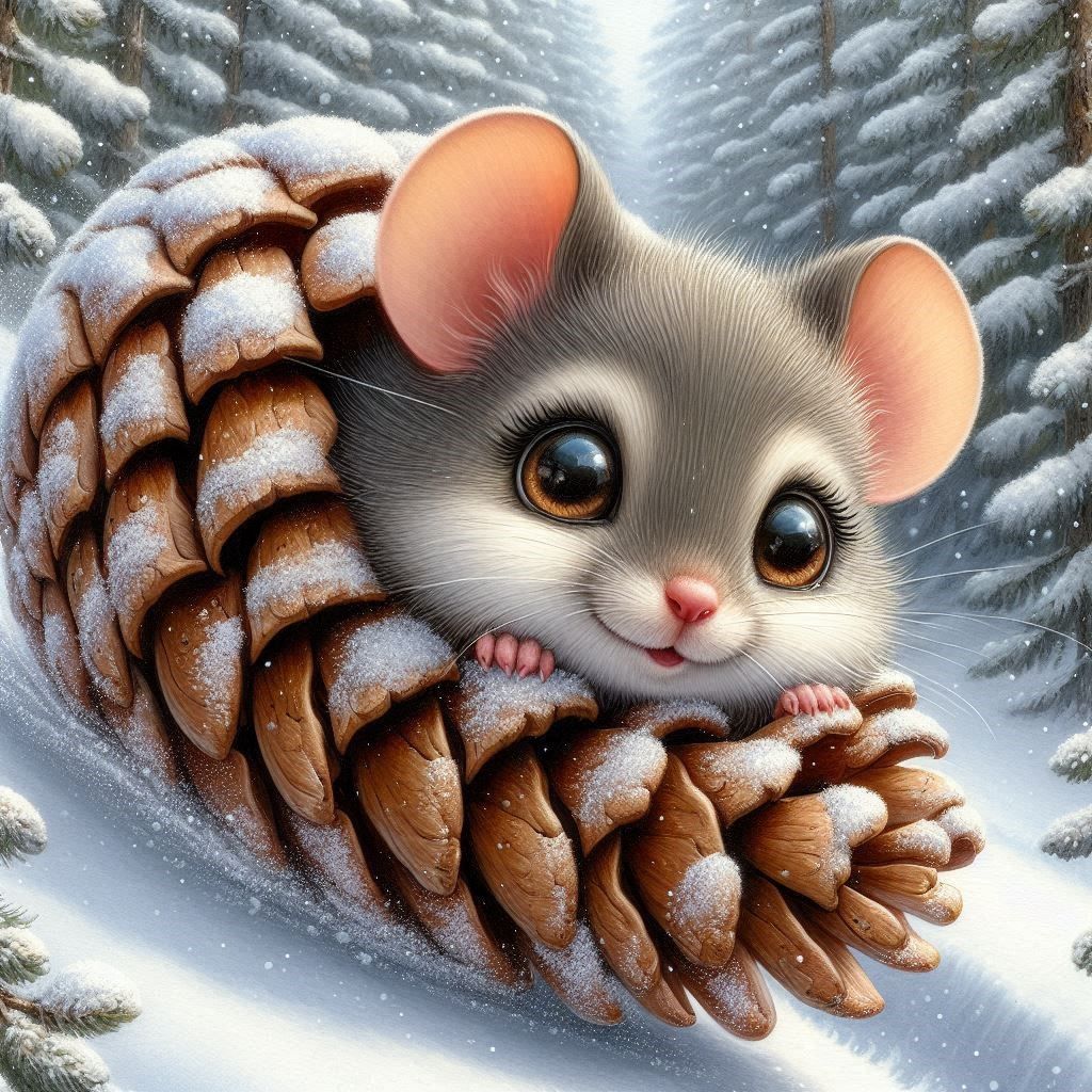 Mouse, Oh What fun is to ride on anything we can find!