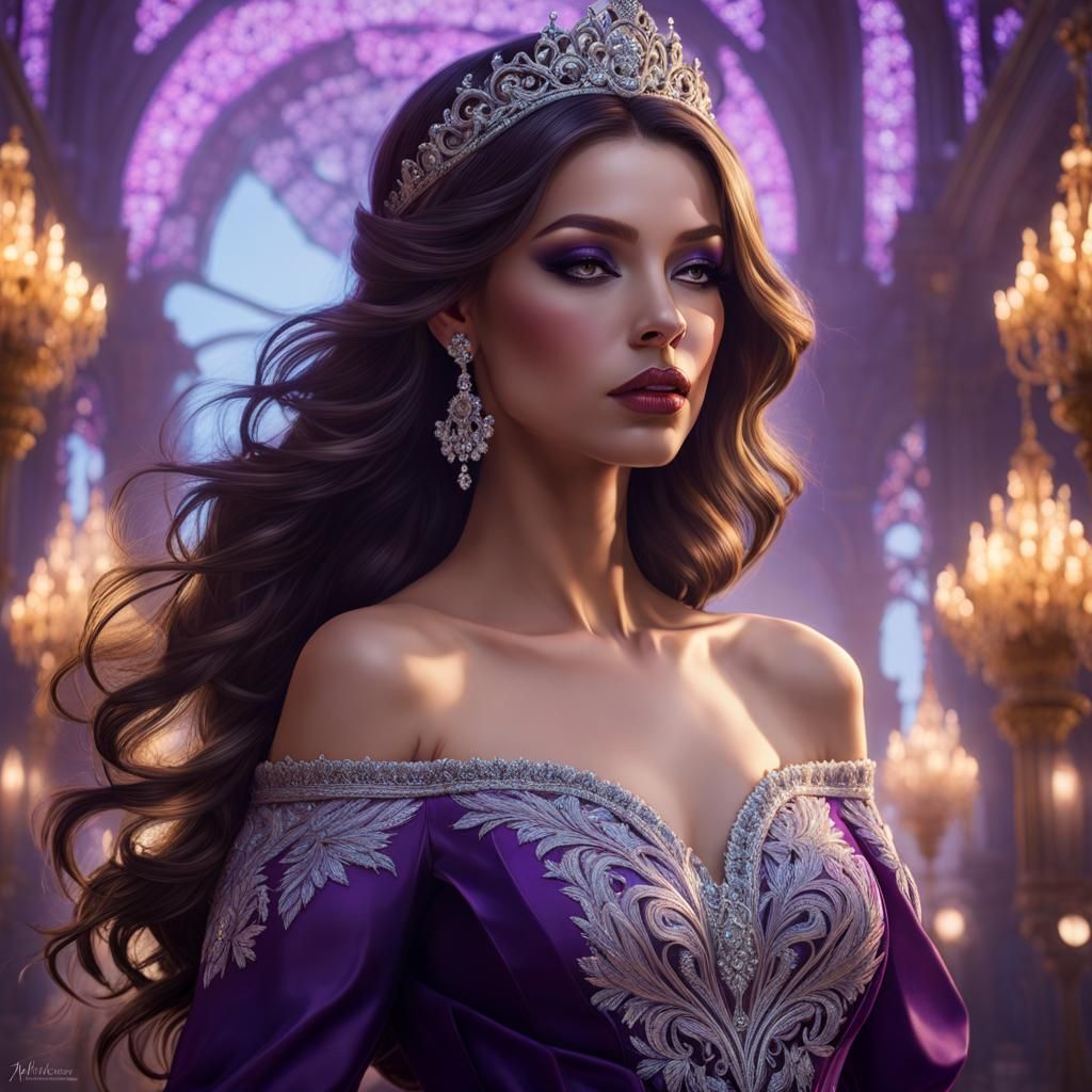 Tyrian Purple Temptress 2 - AI Generated Artwork - NightCafe Creator