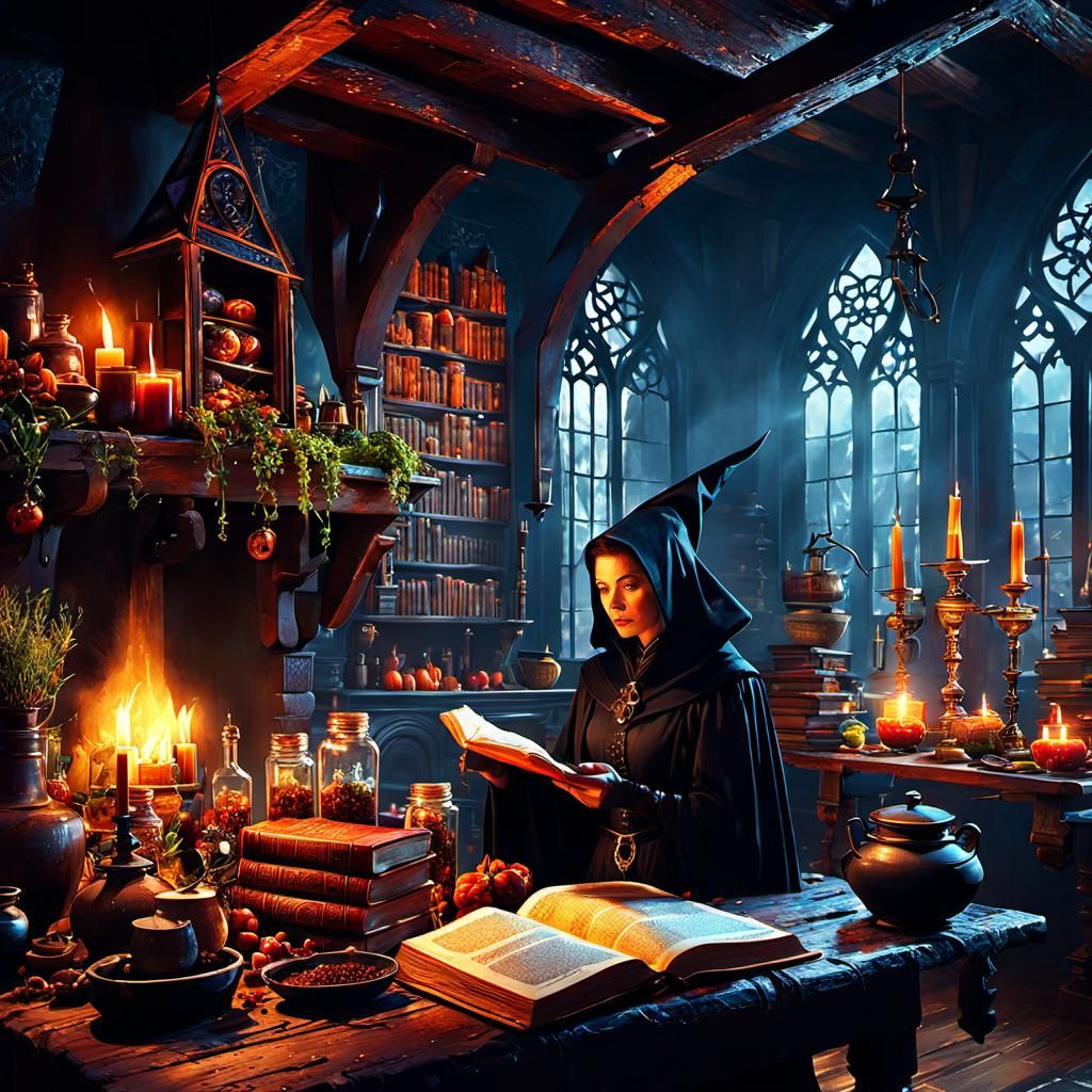 Medieval crafty witche's home  by @Imaginarium