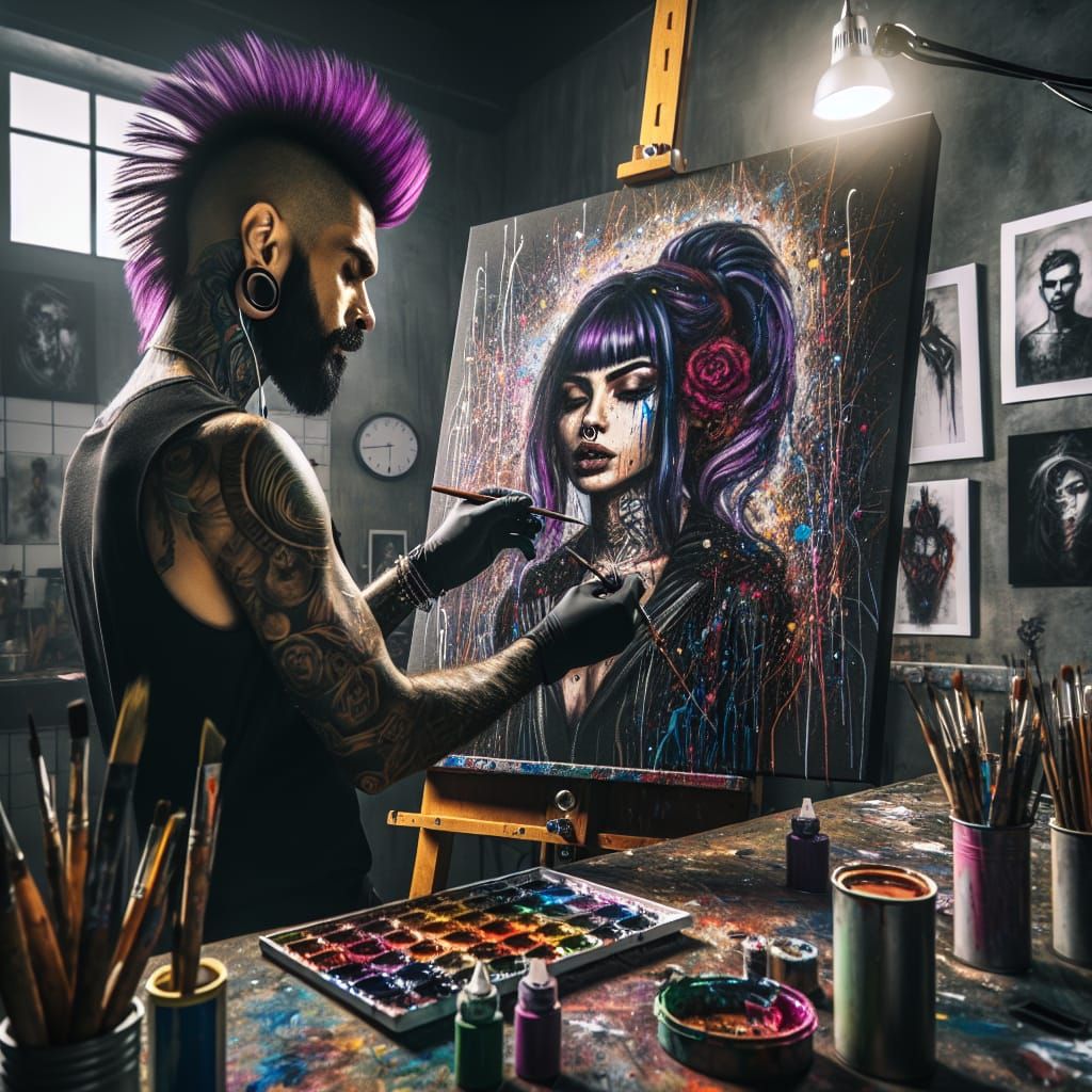 Professional Artist at Work II  by @McD