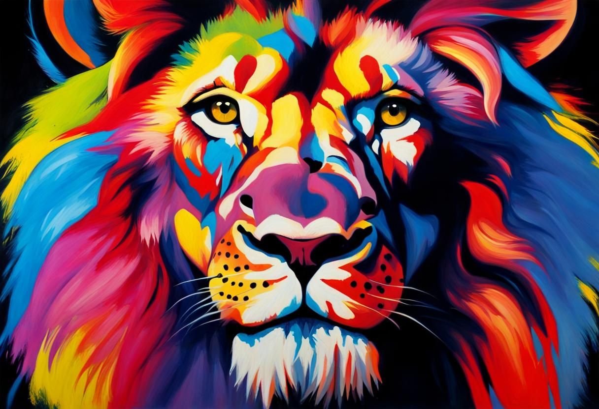  colour lion
