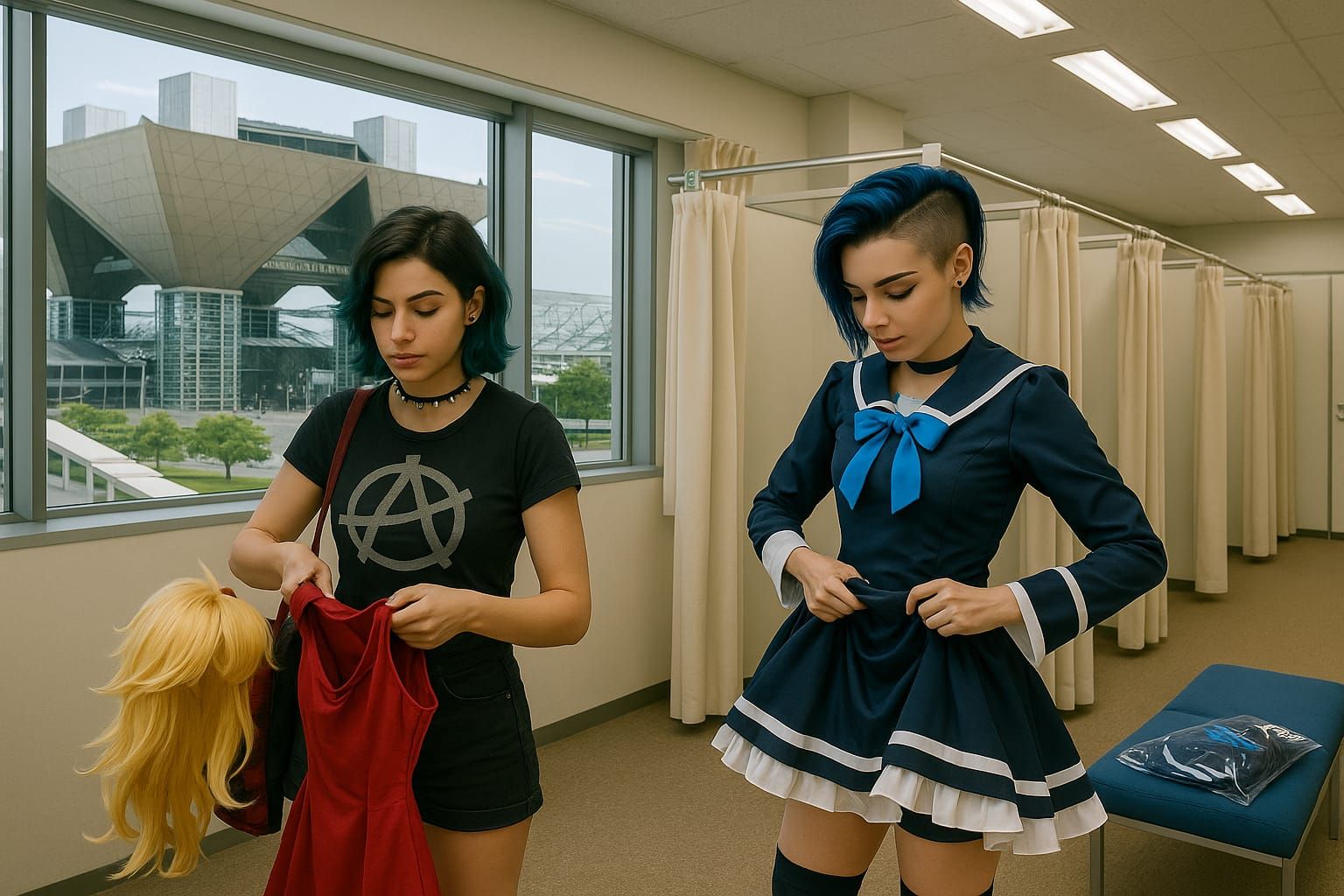 punk girls at Comiket - wearing cosplay #1