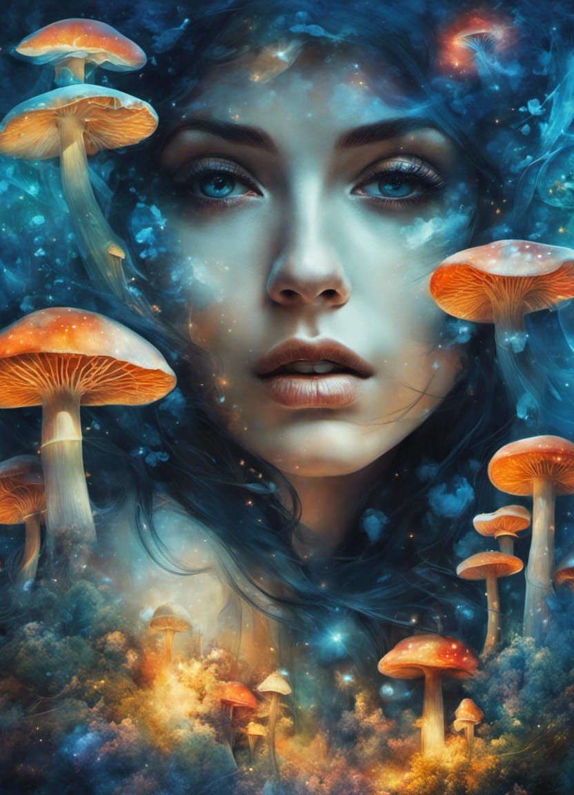 Mushroom Woman - Ai Generated Artwork - Nightcafe Creator