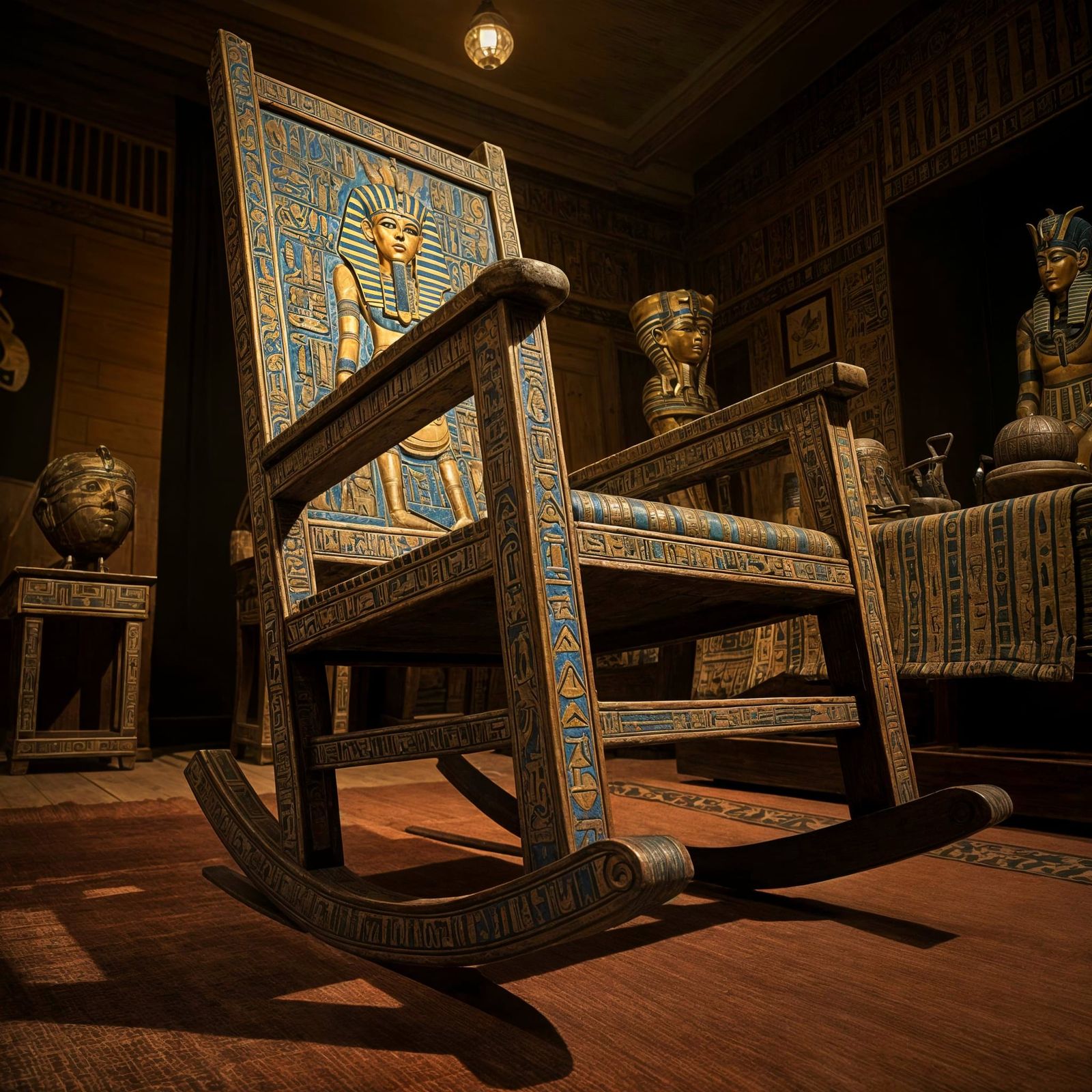 Rocking chair that belonged to King Tut  by @Dantonio