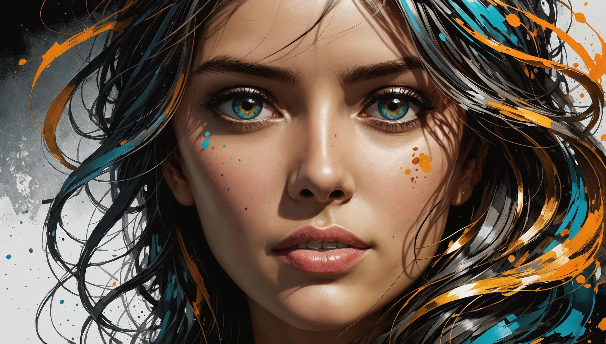 sketch of a woman's face 