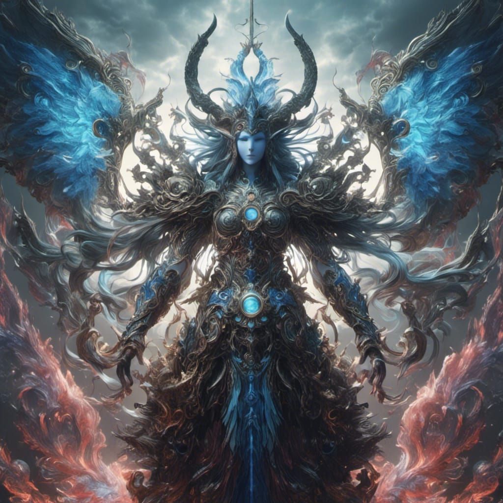 <lora:NTXs-FF-Godz:1.0> Shiva, Final fantasy