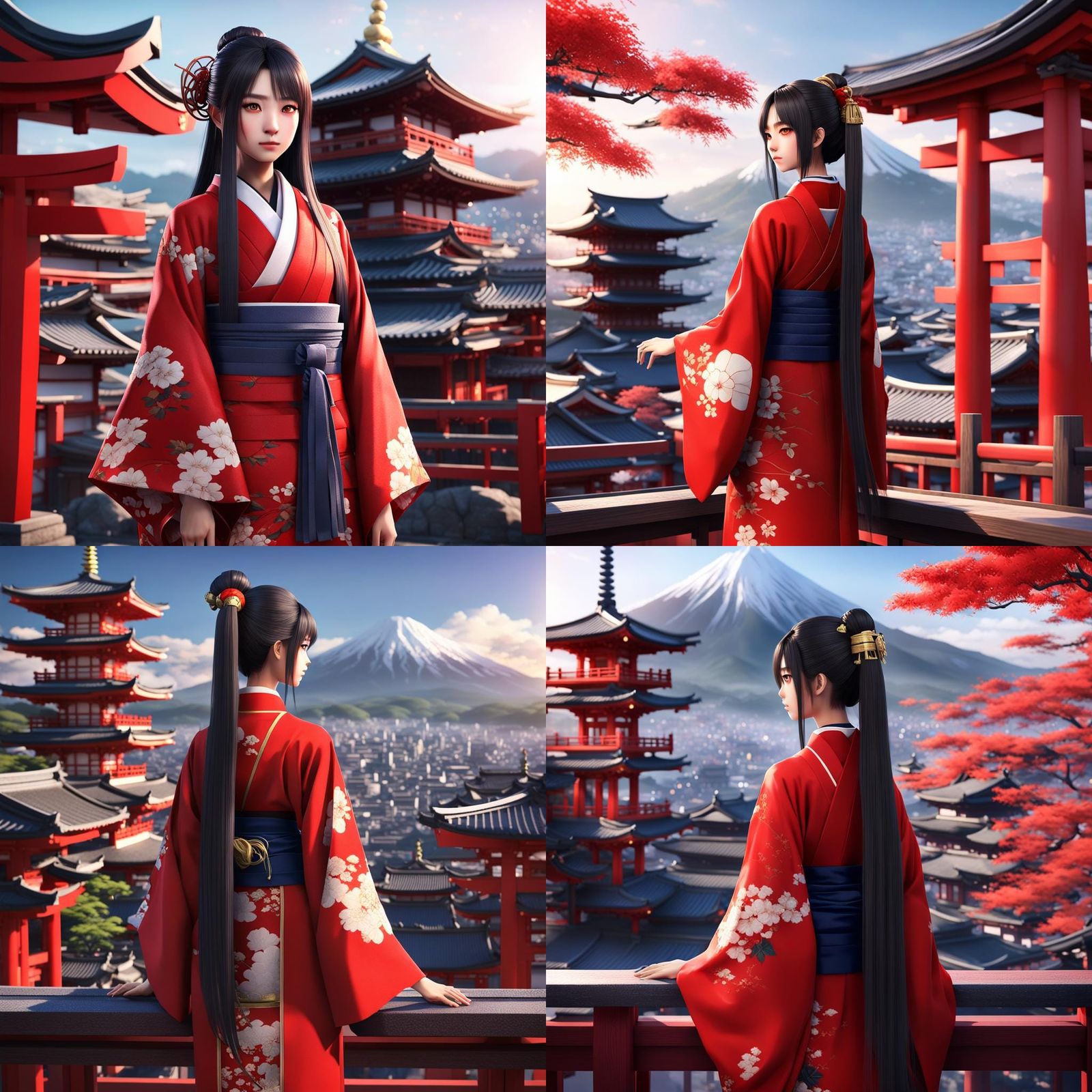 Red Kimonos