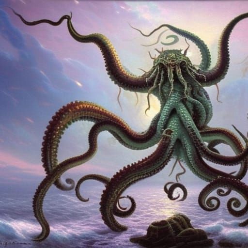 nine-armed kraken - AI Generated Artwork - NightCafe Creator