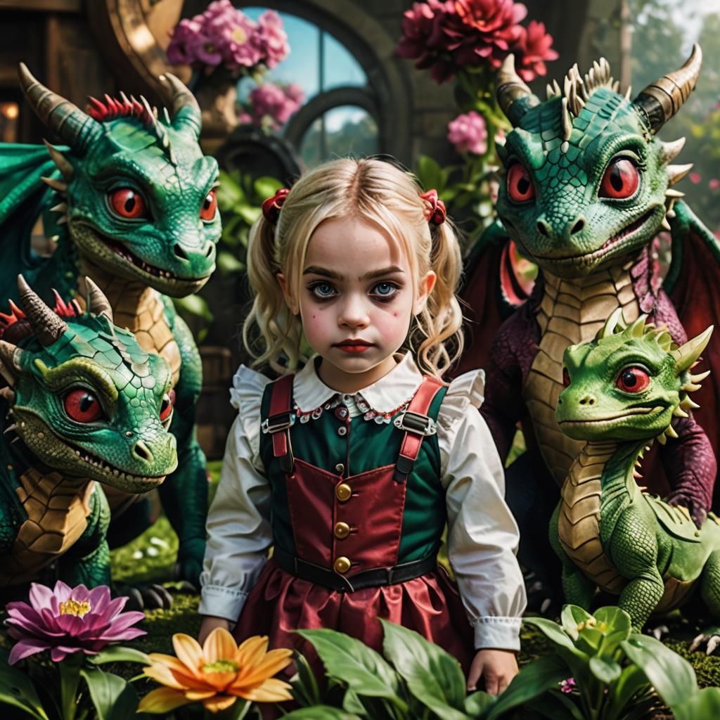YOUNG HARLEY QUINN'S DRAGON GARDEN