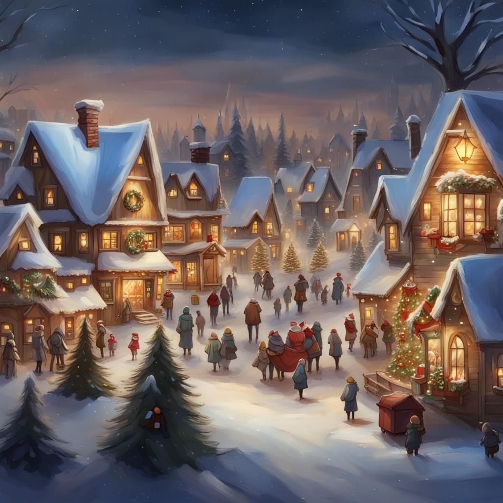 christmas village concept art