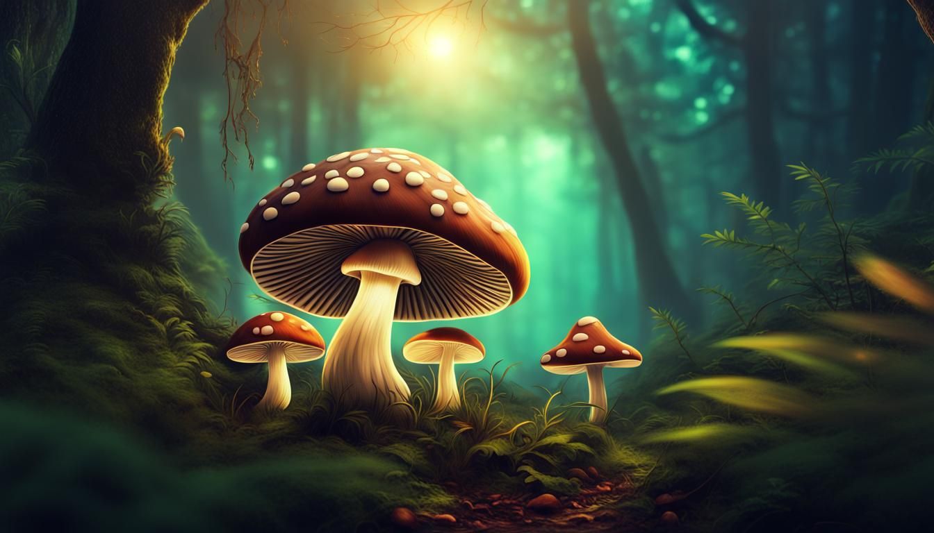 Mushroom Wallpaper - AI Generated Artwork - NightCafe Creator