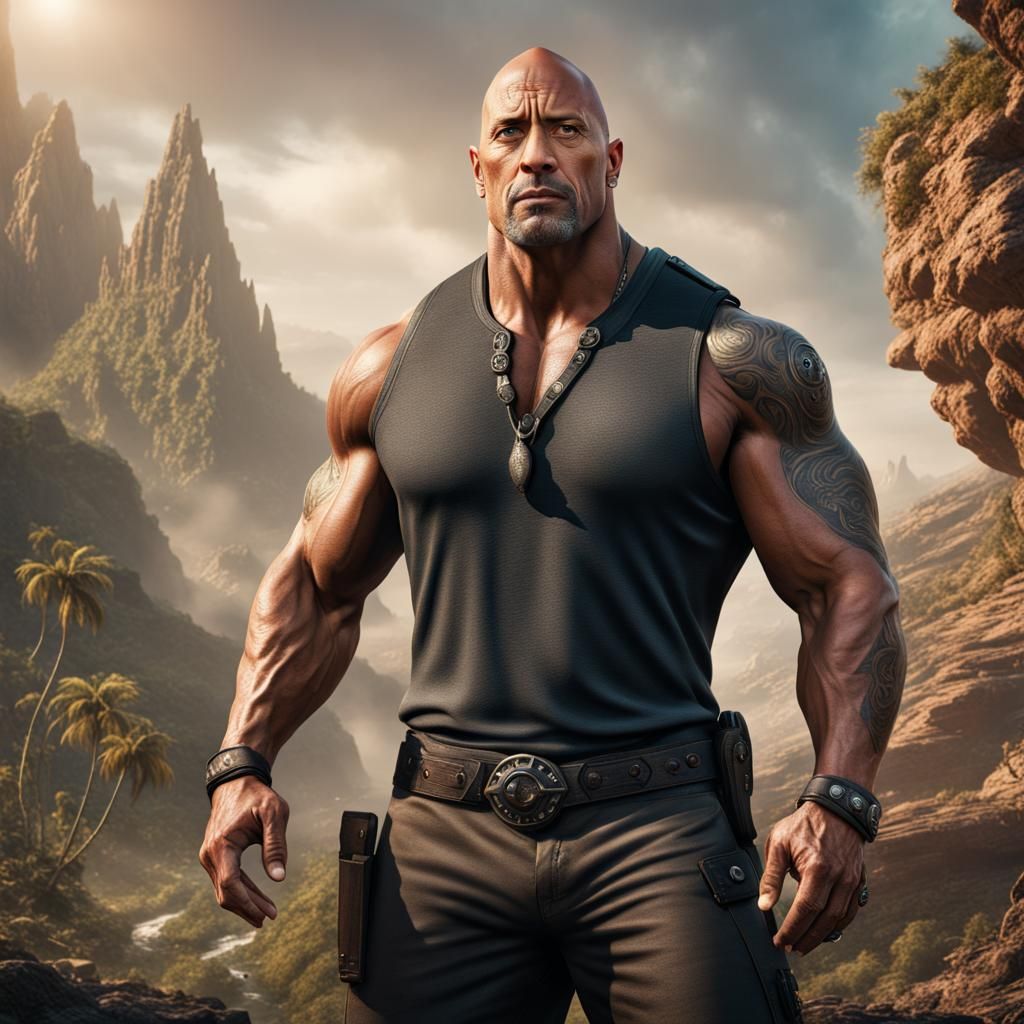 Dwayne Johnson eyebrow raise - AI Generated Artwork - NightCafe Creator