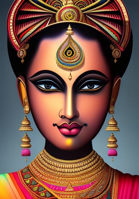 India culture artwork designed pattern designed painting dig...