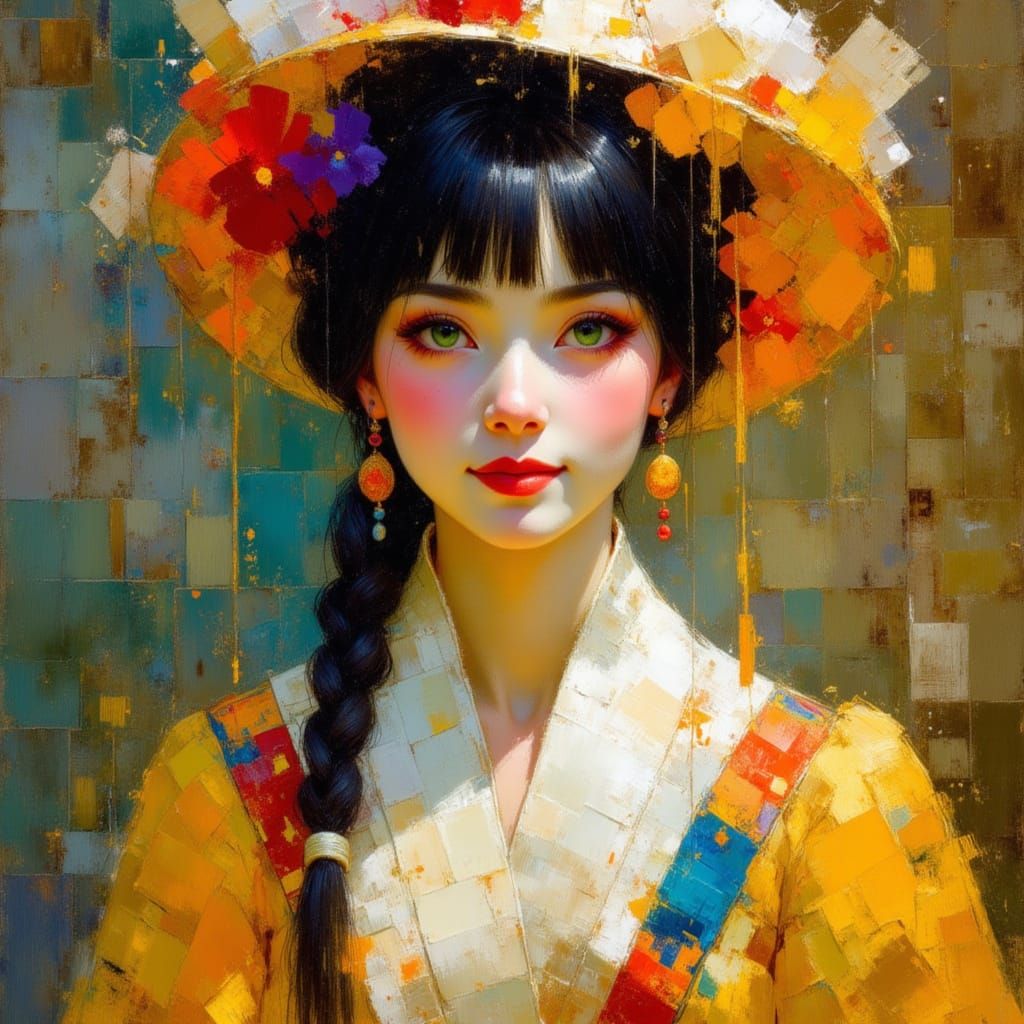 Portrait of a young Asian woman  by @axelb