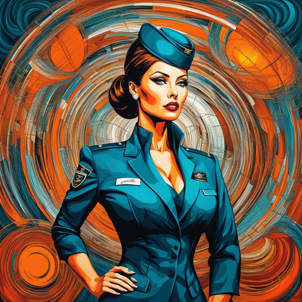 Stewardess - AI Generated Artwork - NightCafe Creator