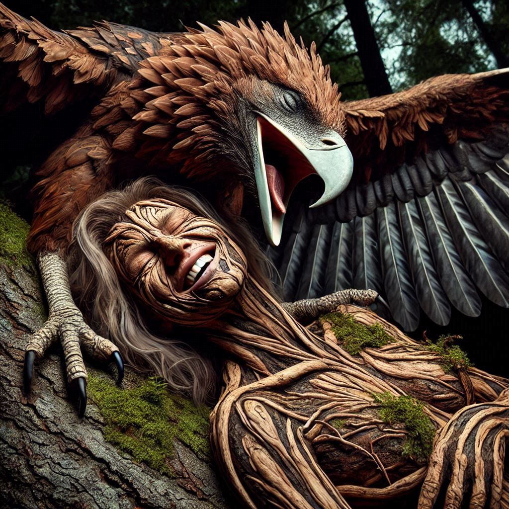 Tree women and birds