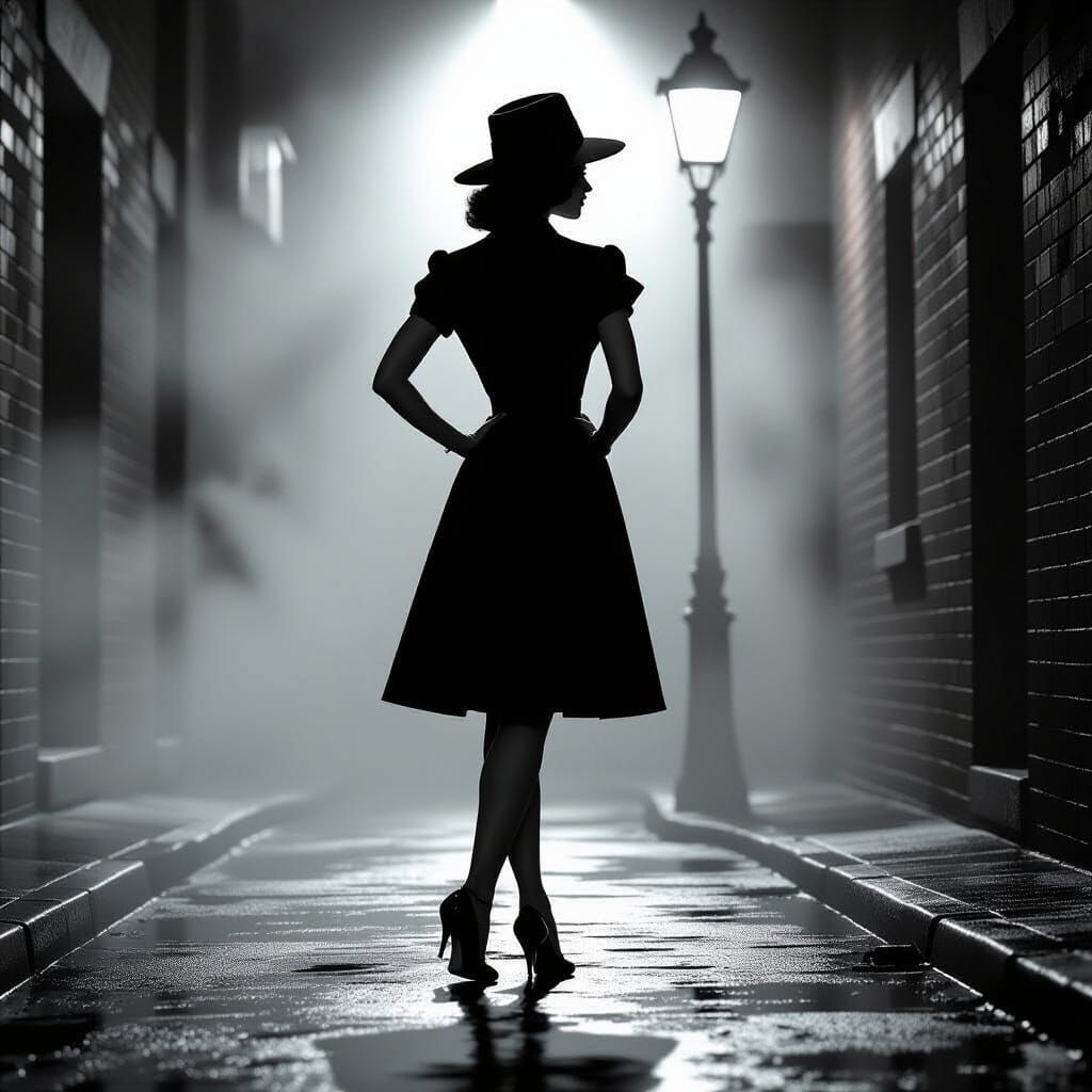 Silhouette in the mist.