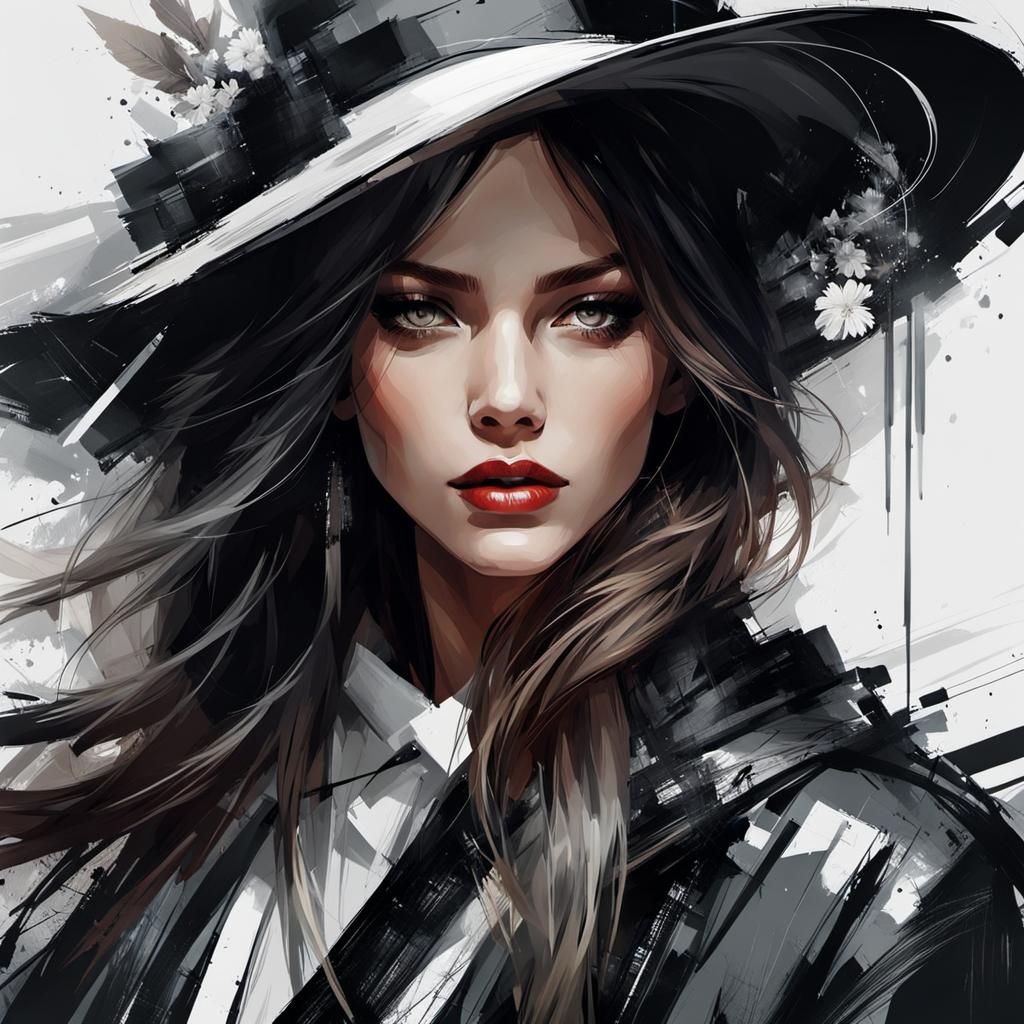 Detailed Portrait of a Beautiful Woman