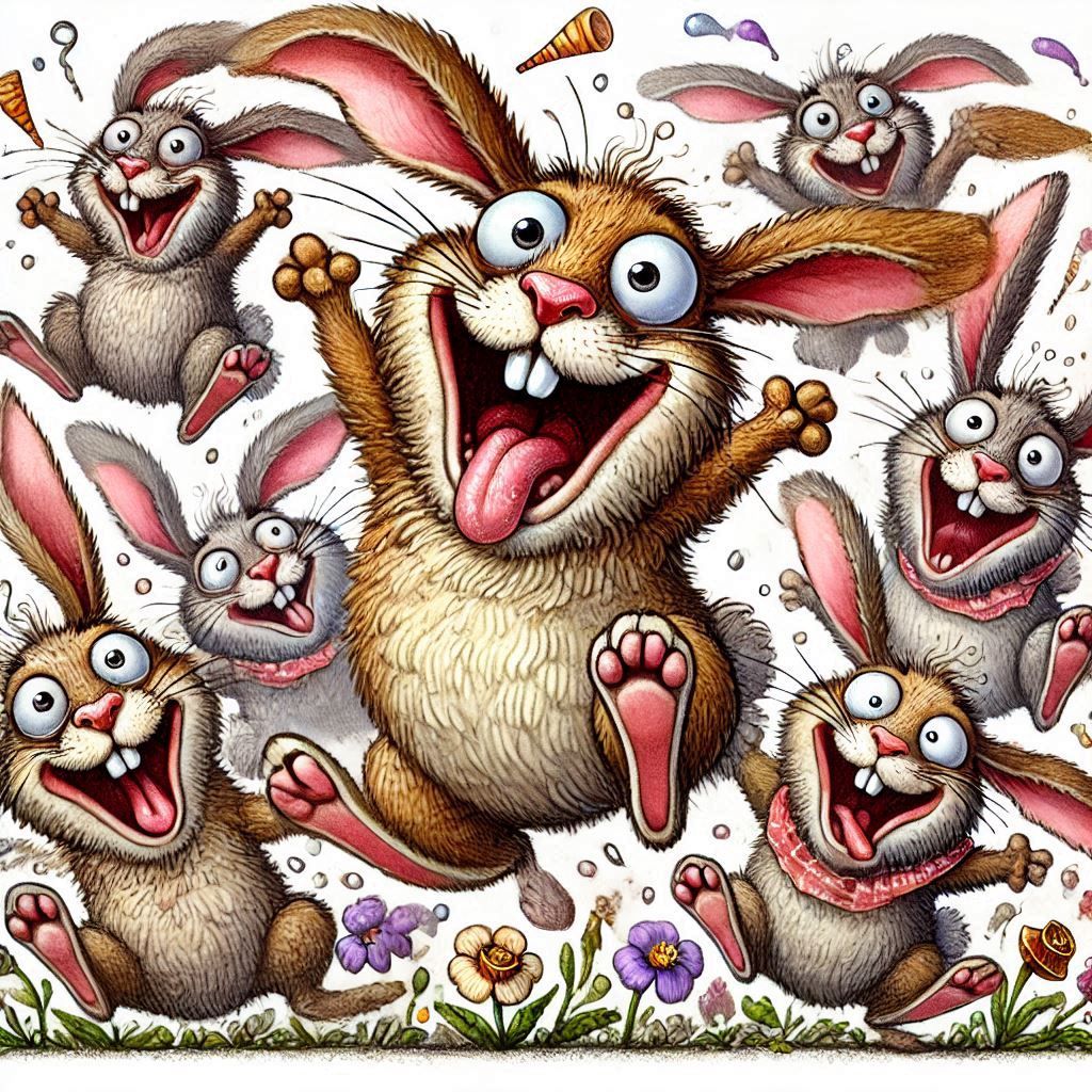 Hysterically Happy Hopping Hares