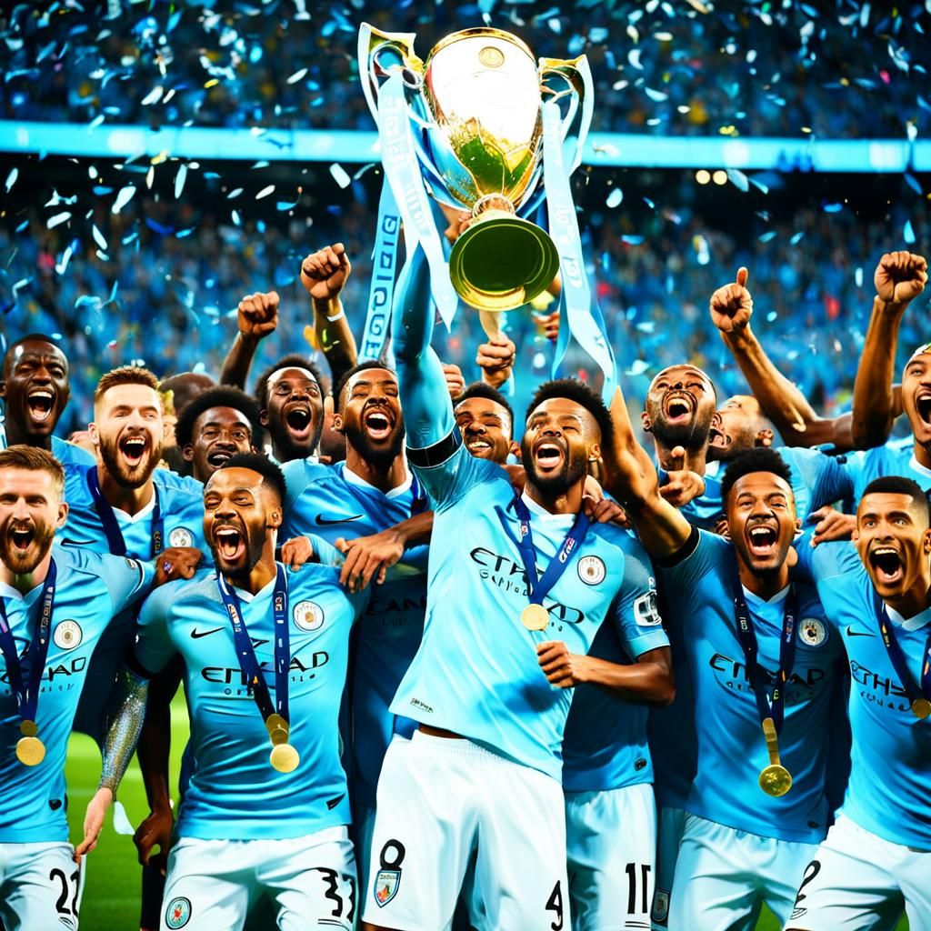 Manchester City Celebrates Champions League Victory