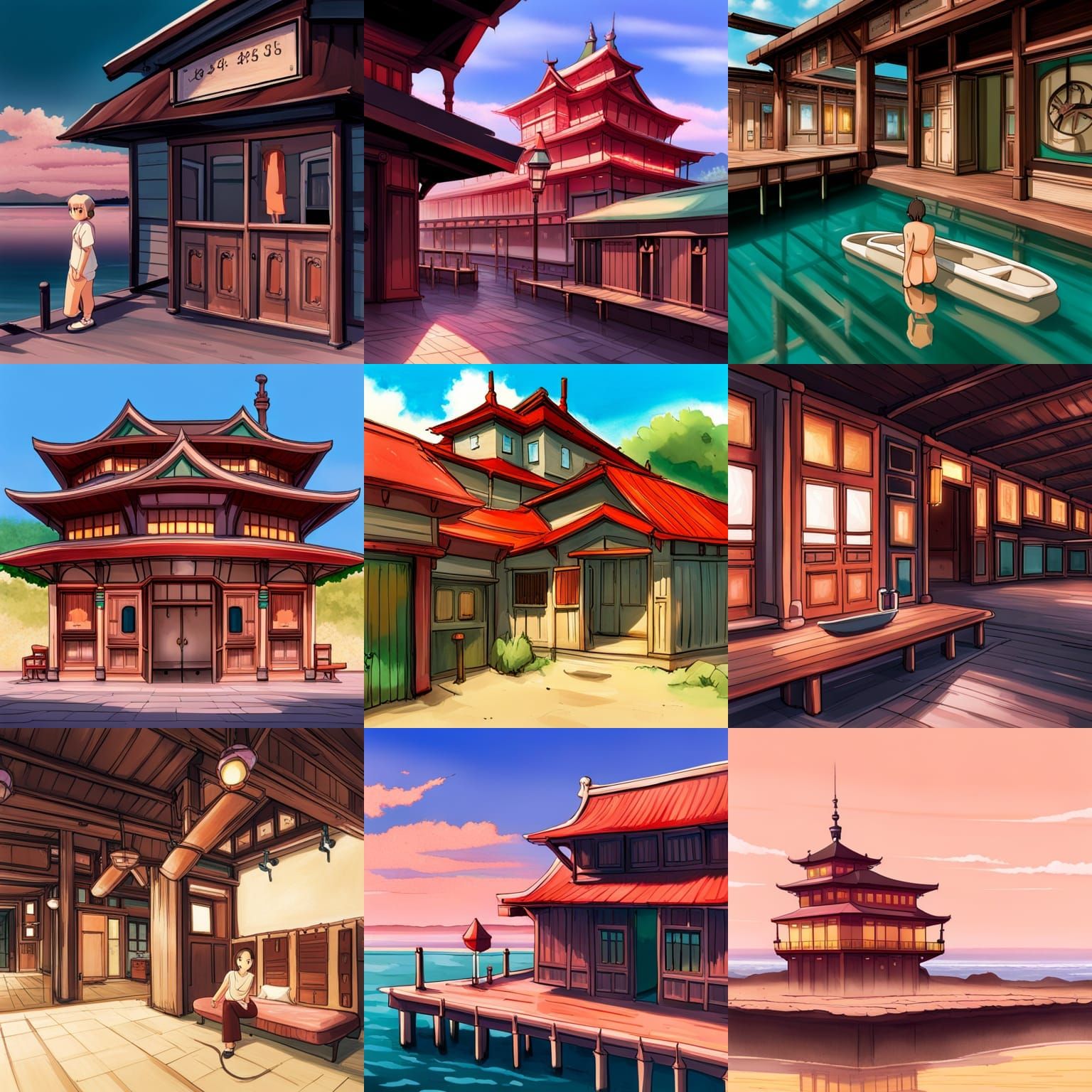 Bathhouse from Spirited Away by Studio Ghibli