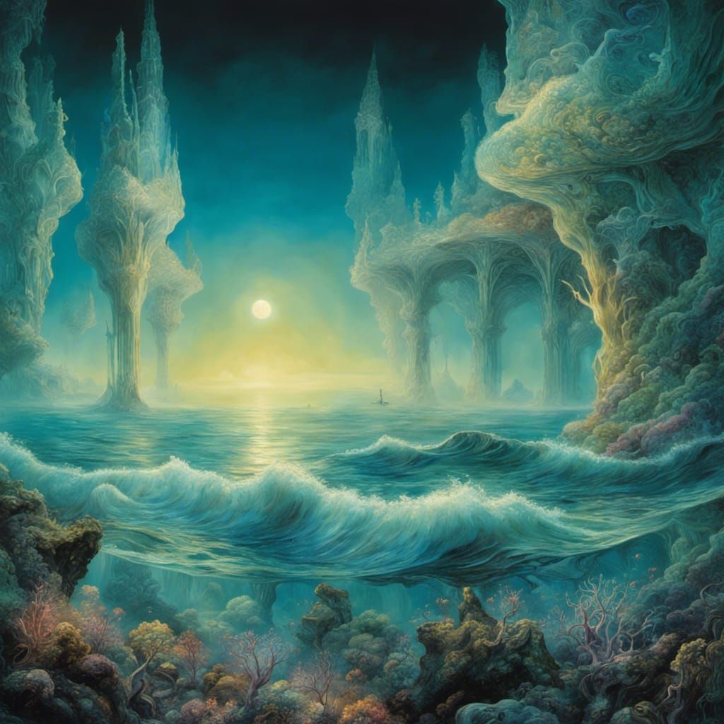 Fantasy Seascape - AI Generated Artwork - NightCafe Creator