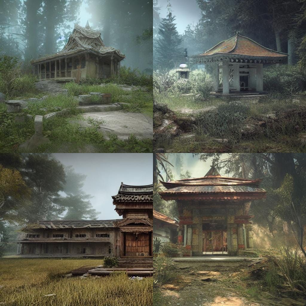 abandoned shrine - AI Generated Artwork - NightCafe Creator