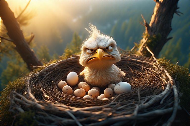 Grumpy Bird  by @Mac