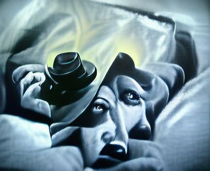 film noir oil on canvas filmic