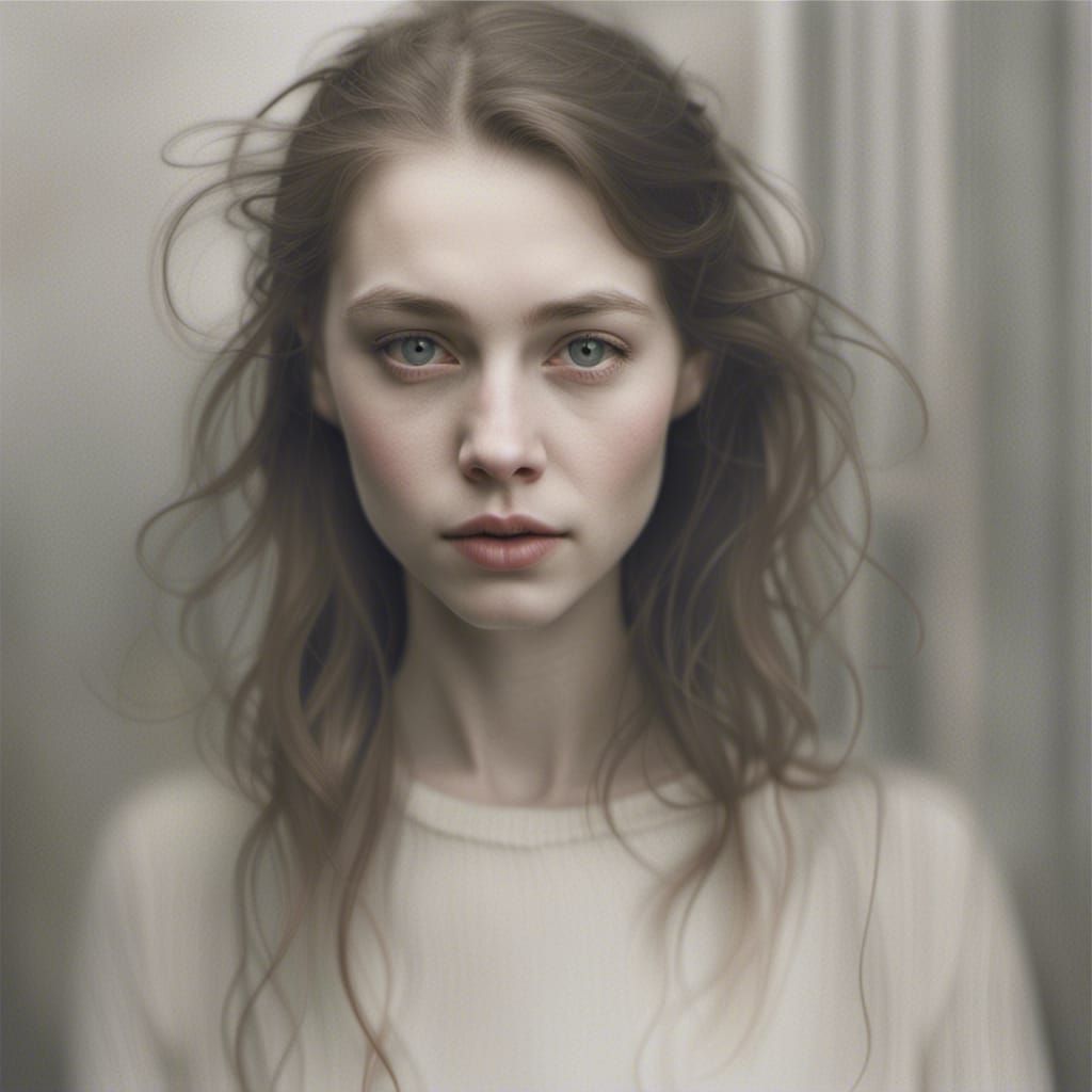 “Out of focus photorealistic portrait of a beautiful!!! aesthetic ...