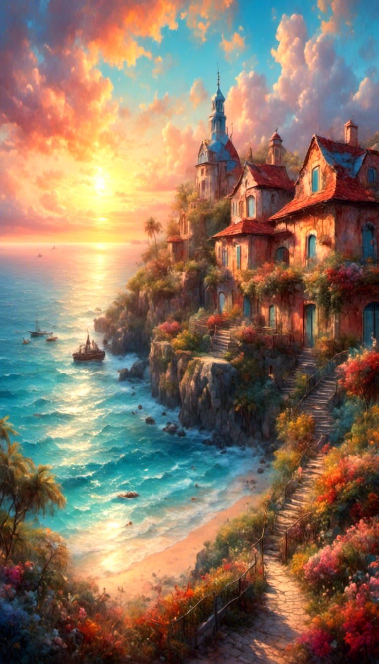 Sunset in the cove