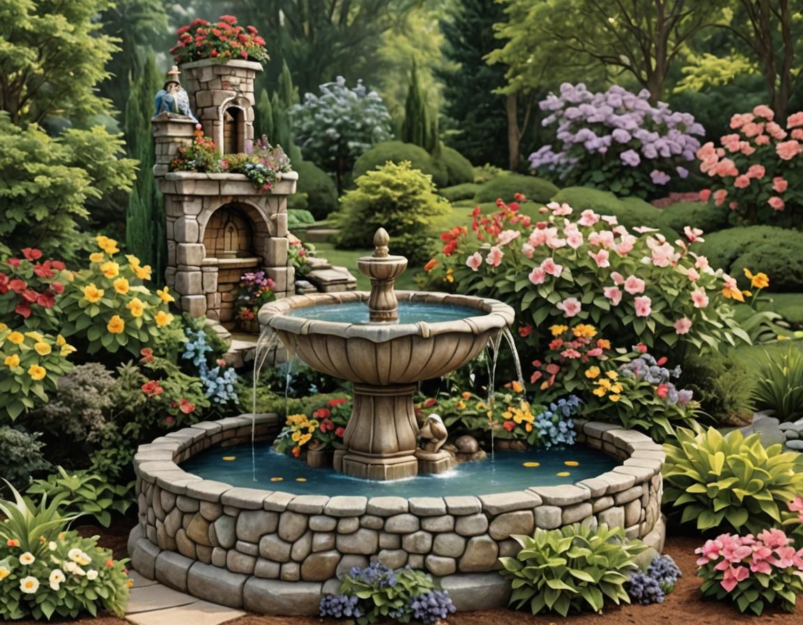 5 Words, 100% Prompt Weight Challenge - flower garden outdoo...