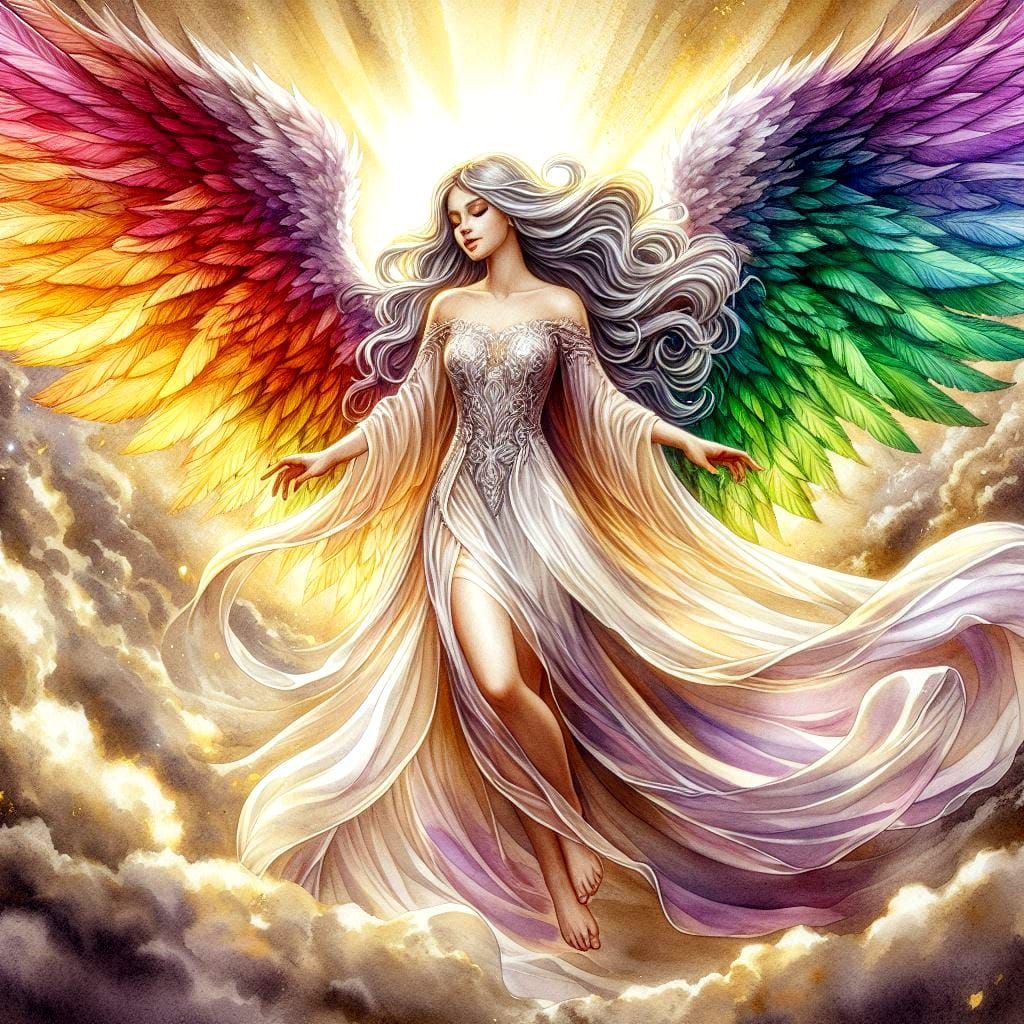 Rainbow Feather Angel