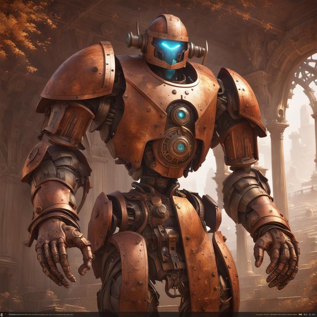 Rusty Steampunk Robot - AI Generated Artwork - NightCafe Creator