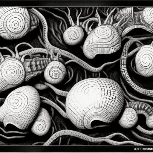 Snails drawn by Junji Ito