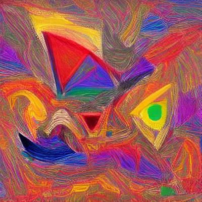 Colors of Chaos, in the style of Pablo Picasso