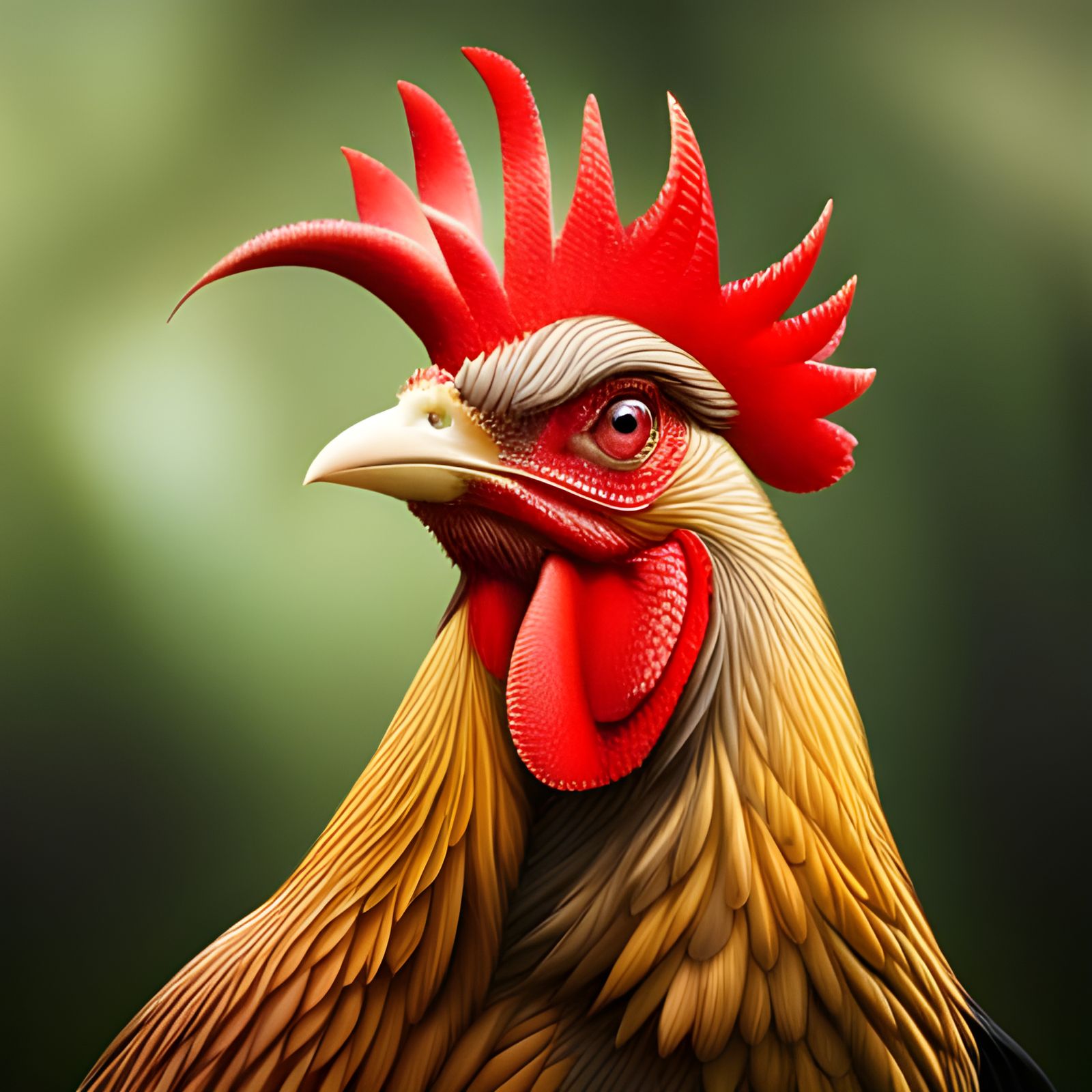 Rooster Portrait - AI Generated Artwork - NightCafe Creator