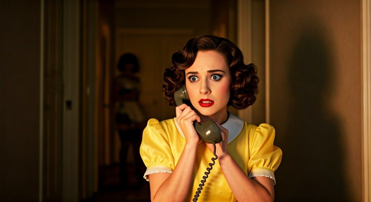 Frightened Beauty in 1950s Suburban Glamour