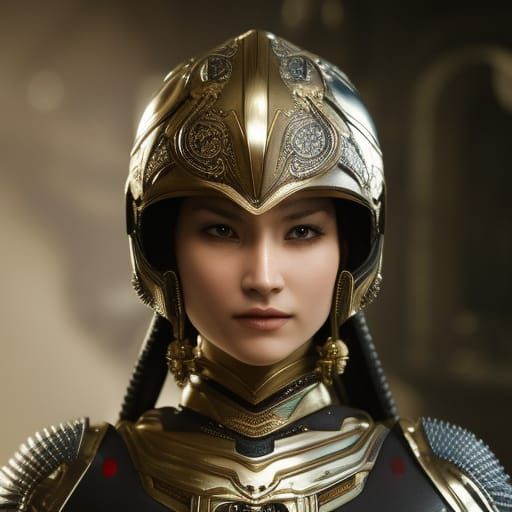 New female armor helmet 8 AI Generated Artwork NightCafe Creator