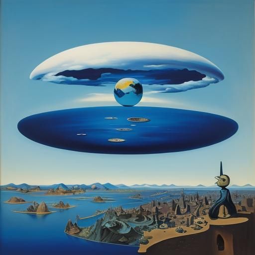What a human would look like as a blue sky.