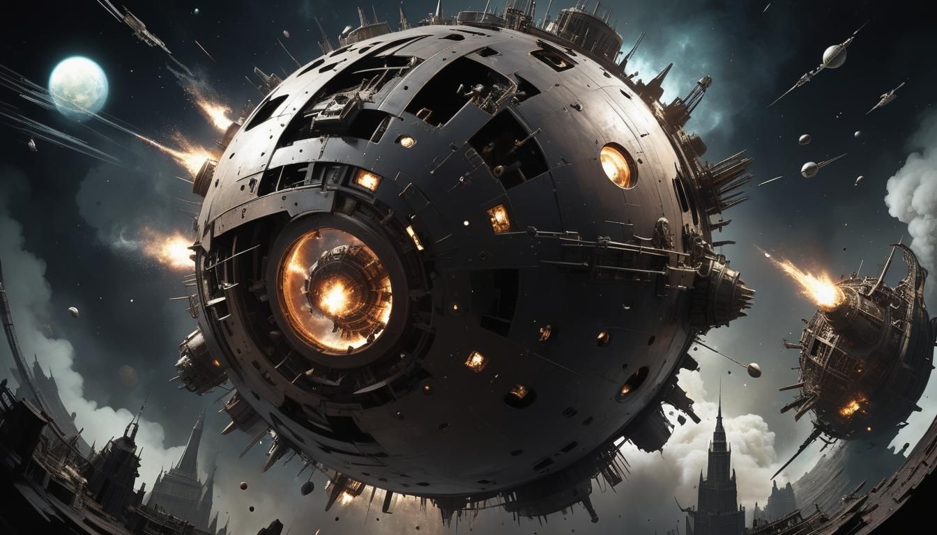 sphere shaped "rat rod" spacecraft