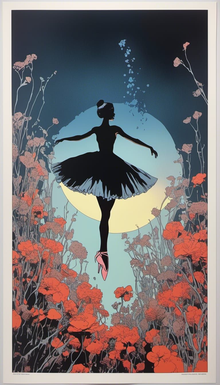 Ballerina Poses Amidst Eerie Botanical Forms