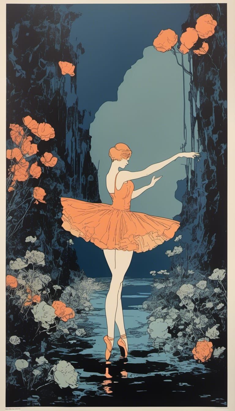 Ballerina Poses Amidst Eerie Botanical Forms